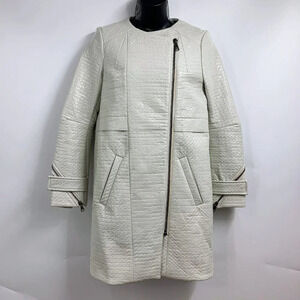 Whistles Women's Animal Print Wool Lined Full Zip Trench Coat Dress Size S‎